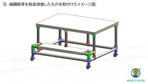 縞鋼板等を取付けた状態