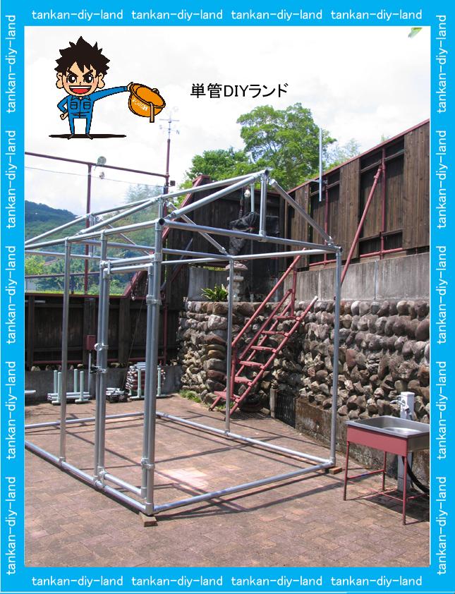 単管パイプ小屋 テントタイプ 屋根部の骨組み 製作記録 Labo ラボ ジョイント直販 単管パイプのdiy向け 技術者向けの情報なら単管diyランド 単管パイプ小屋 テントタイプ 屋根部の骨組み 製作記録 Labo ラボ ジョイント直販 単管パイプのdiy向け 技術者向けの情報なら単管diyランド